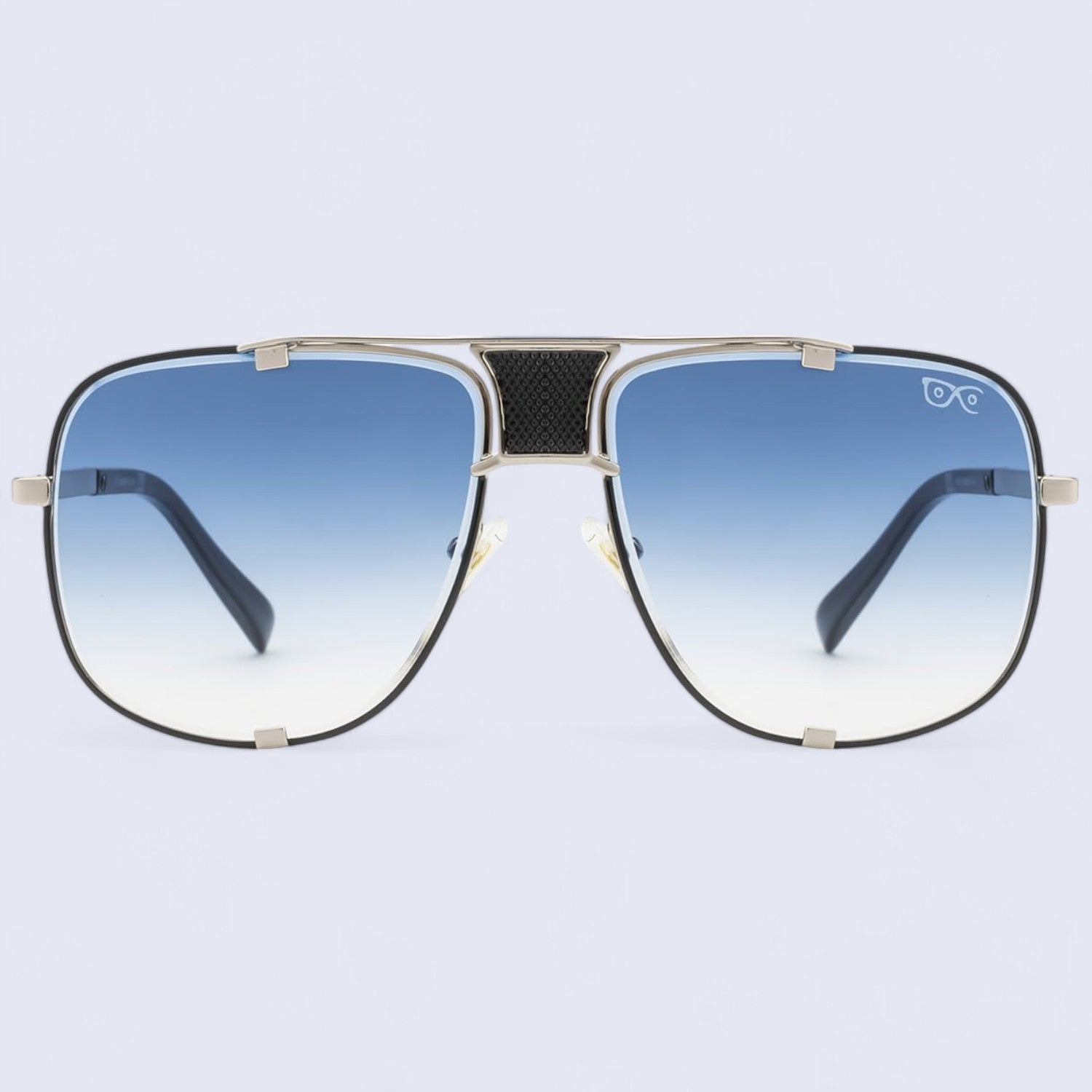 Craftvue Geometric Gradient Sunglasses 87703 Silver Blue _1