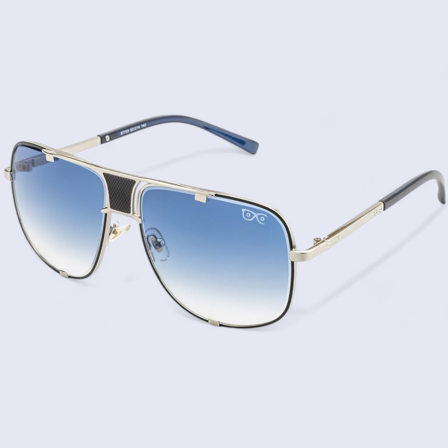 Craftvue Geometric Gradient Sunglasses 87703 Silver Blue _2