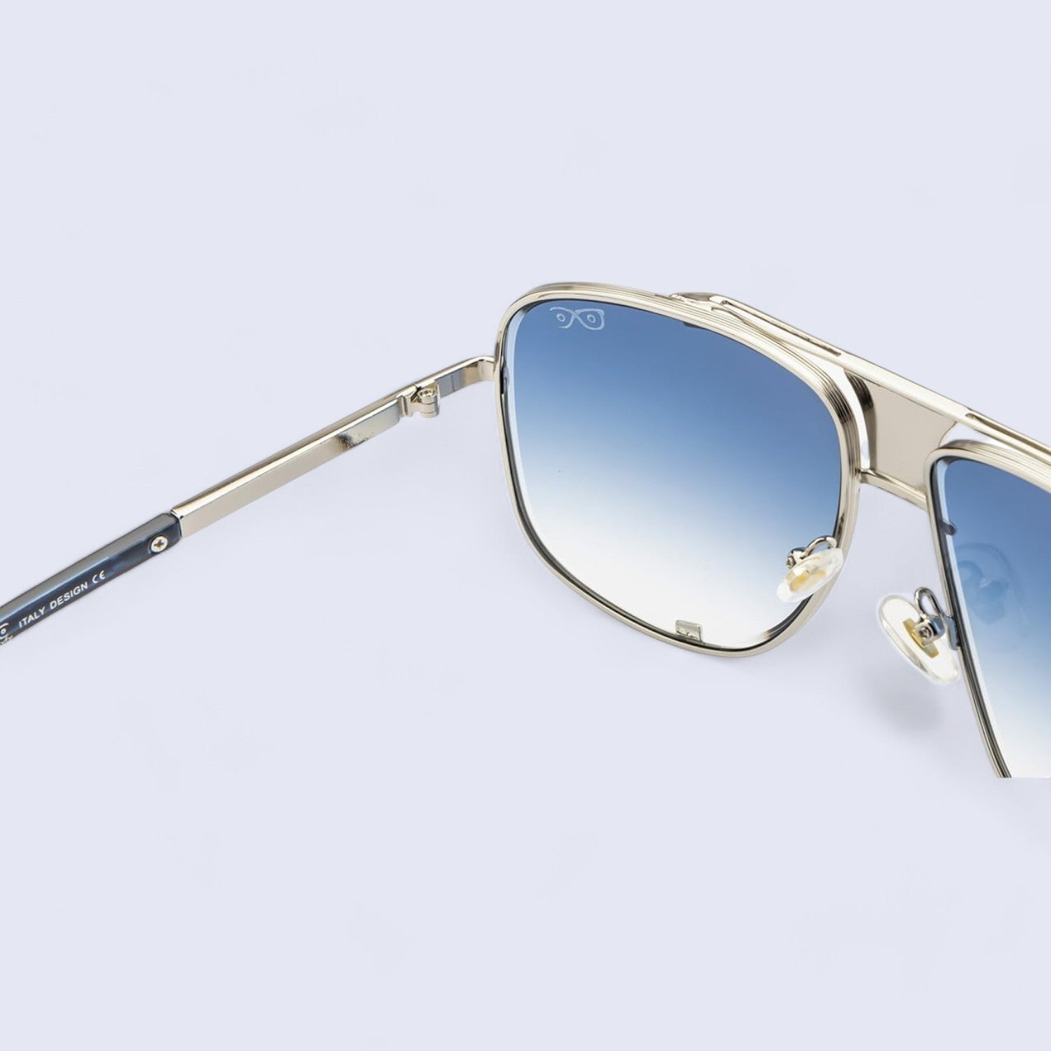 Craftvue Geometric Gradient Sunglasses 87703 Silver Blue _4