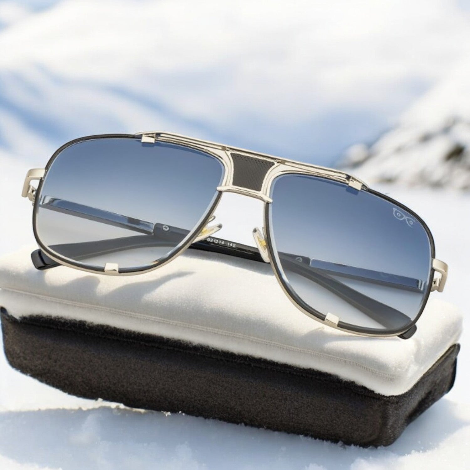 Craftvue Geometric Gradient Sunglasses 87703 Silver Blue _5