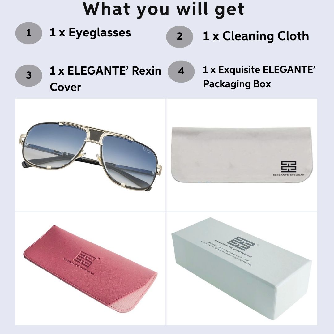 Craftvue Geometric Gradient Sunglasses 87703 Silver Blue _6