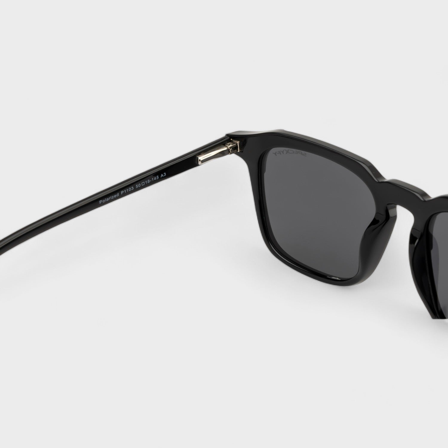 Marquee Metal Core Rectangle Sunglasses Polarized Black _4