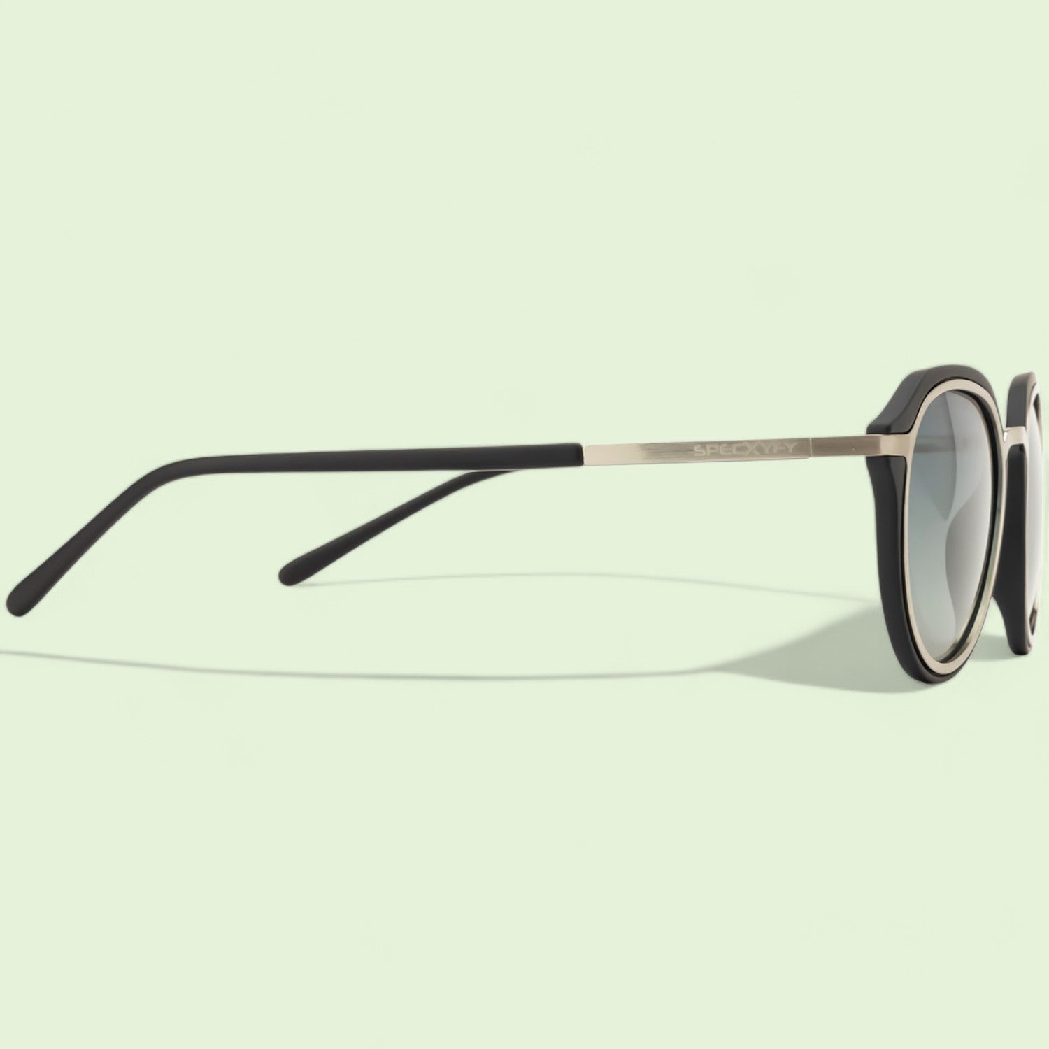 Modern Palindro Round Sunglasses Polarized Green Gradient Black _2