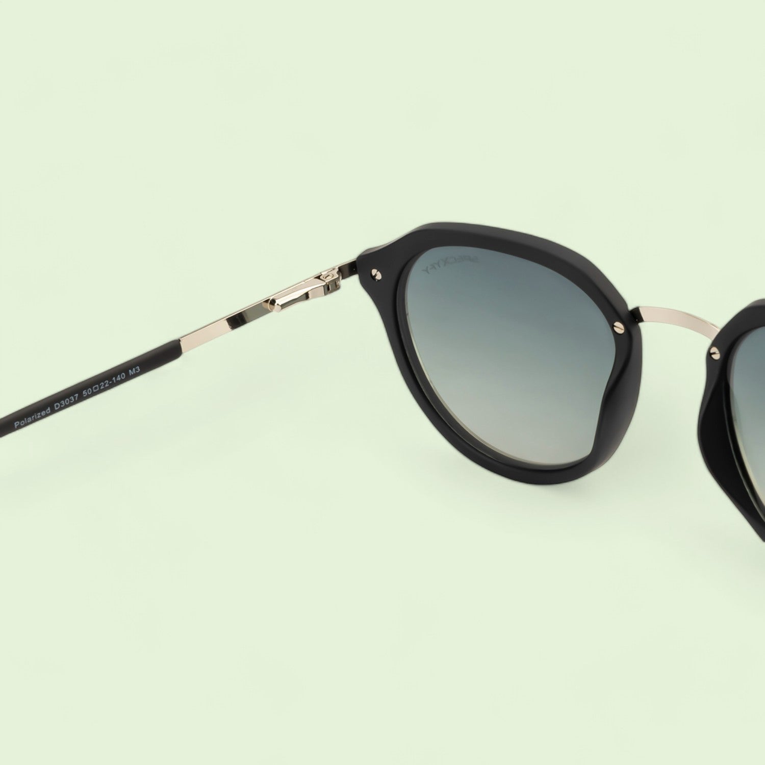 Modern Palindro Round Sunglasses Polarized Green Gradient Black _4