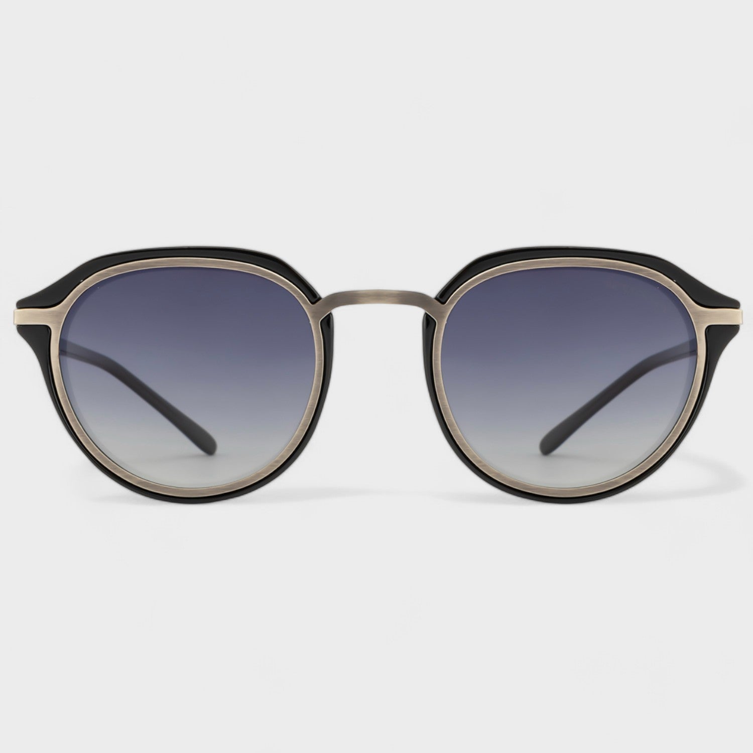 Modern Palindro Round Sunglasses Polarized Grey Gradient Black _2