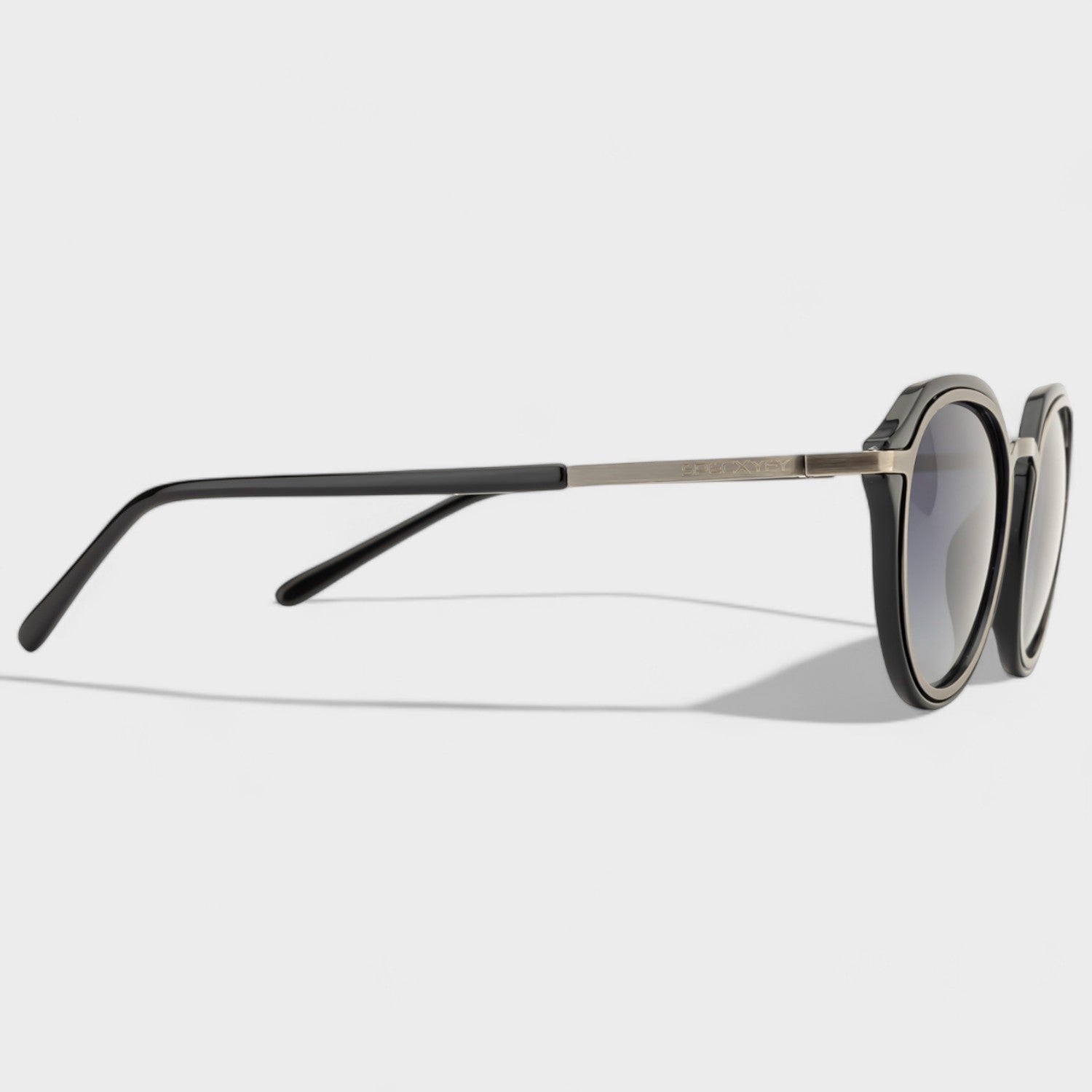 Modern Palindro Round Sunglasses Polarized Grey Gradient Black _3