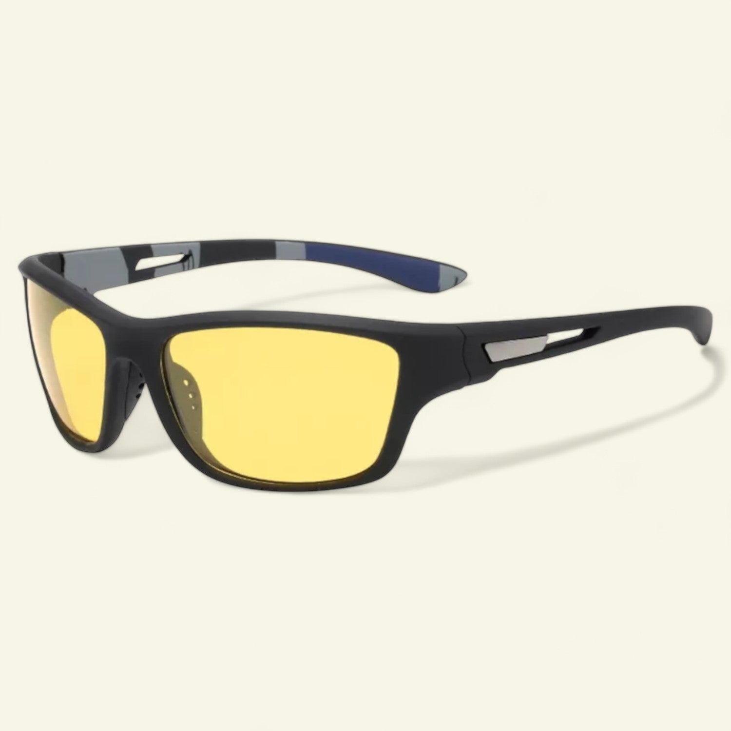 Sports Wrap Around Yellow Night Driving Polarized Sunglasses _2
