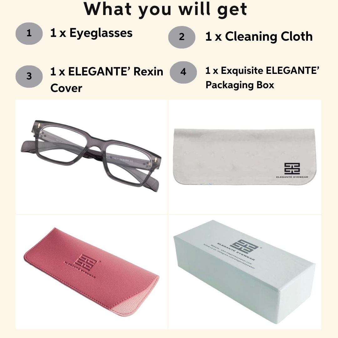 Tuffy Computer Blue Light Filter Glasses Rectangle Grey _4