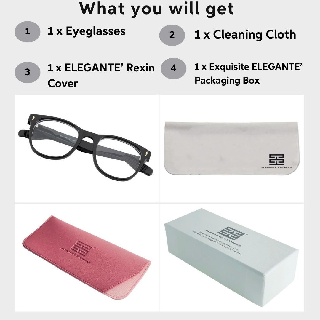 Tuffy Computer Blue Light Filter Glasses Square Shine Black _6