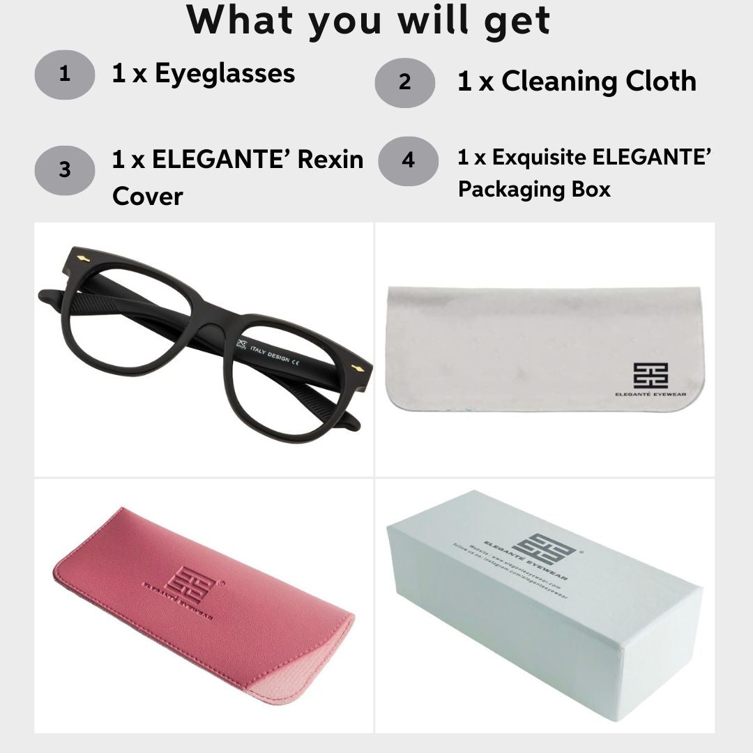 Tuffy Computer Anti Blue Light Glasses Broad Round Matte Black _6