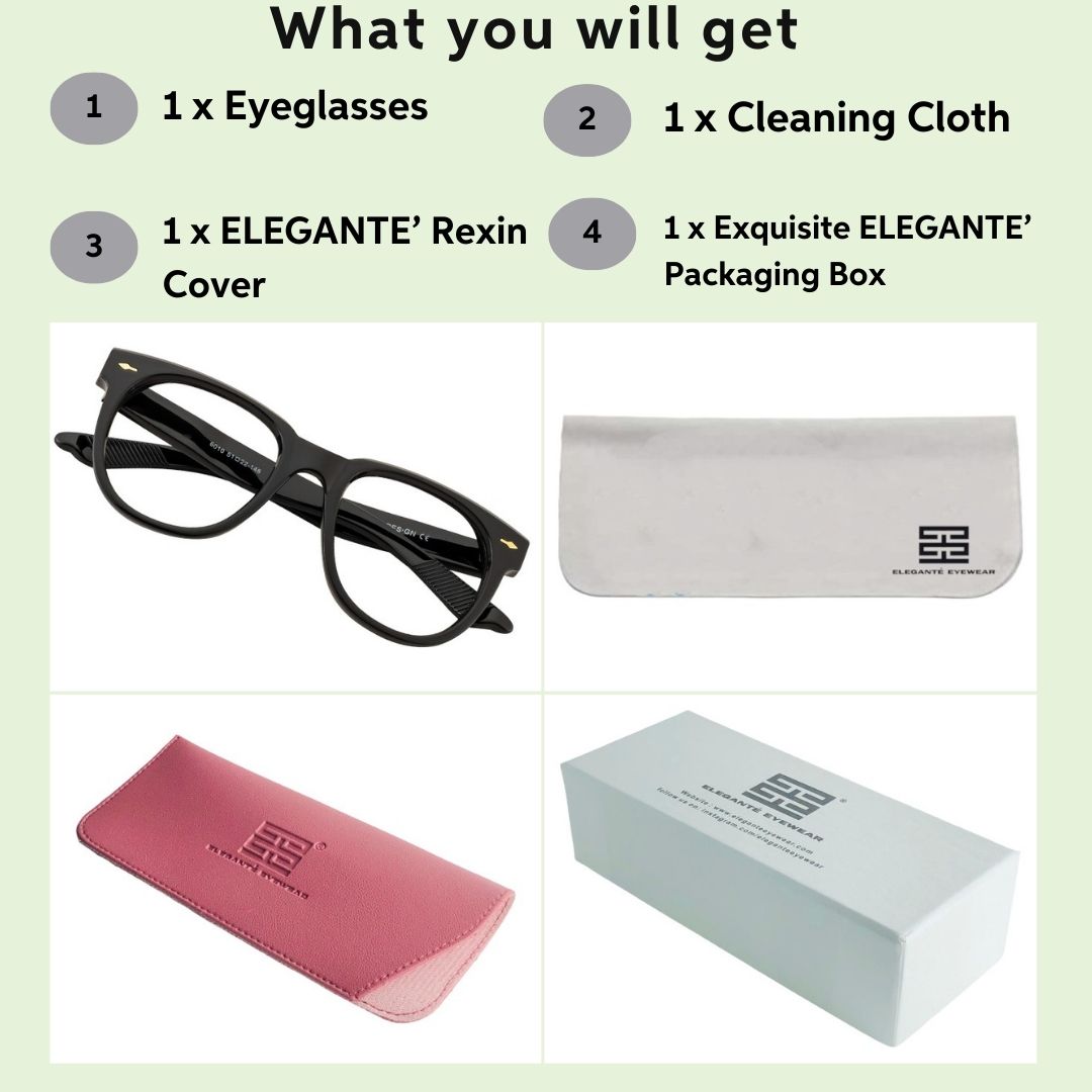 Tuffy Computer Anti Blue Light Glasses Broad Round Shine Black _6