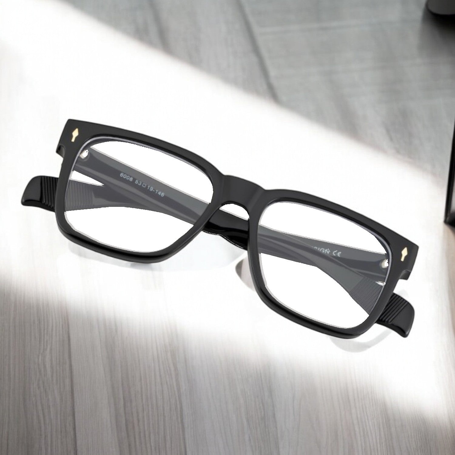 Tuffy Computer Anti Blue Light Glasses Broad Square Shine Black _5