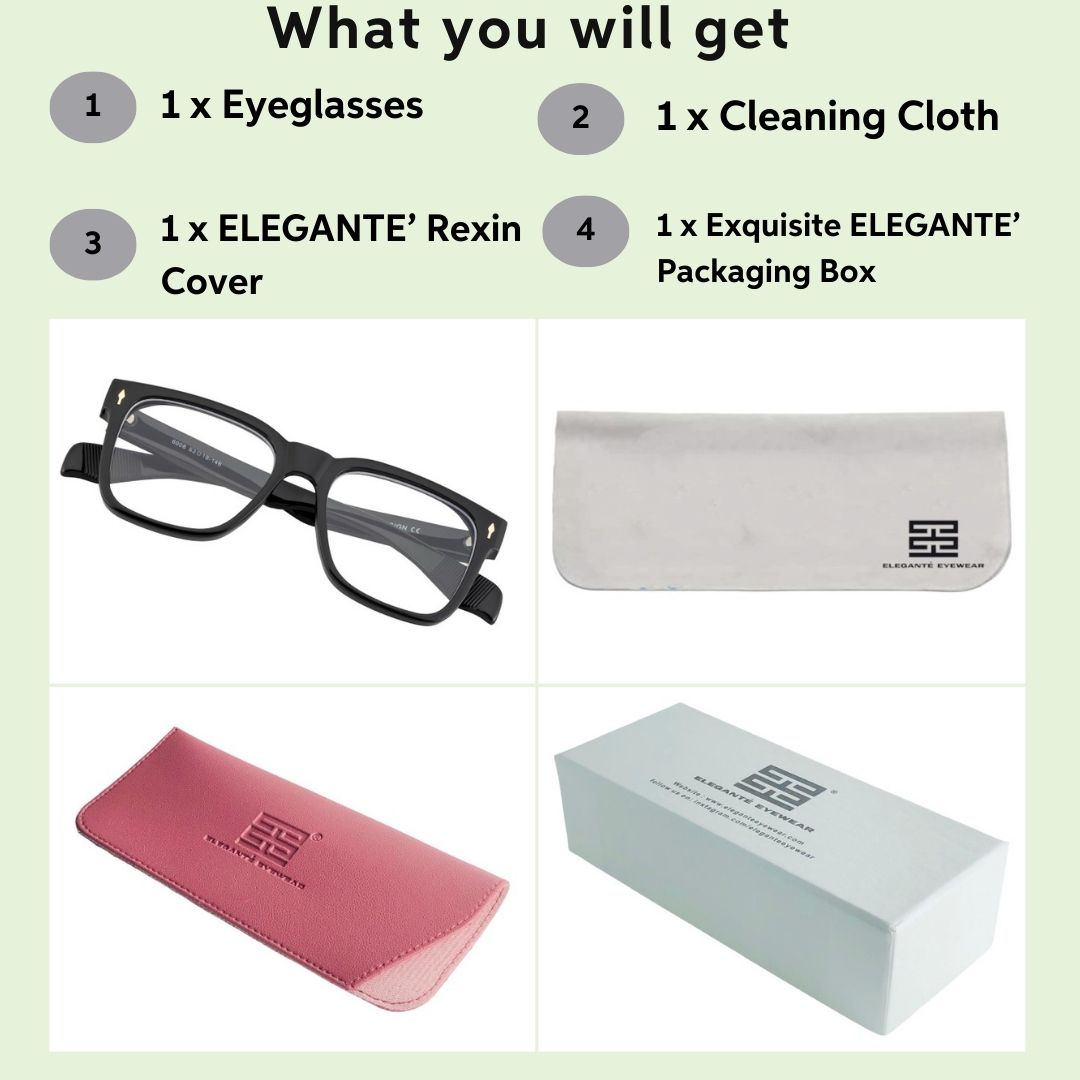 Tuffy Computer Anti Blue Light Glasses Broad Square Shine Black _6