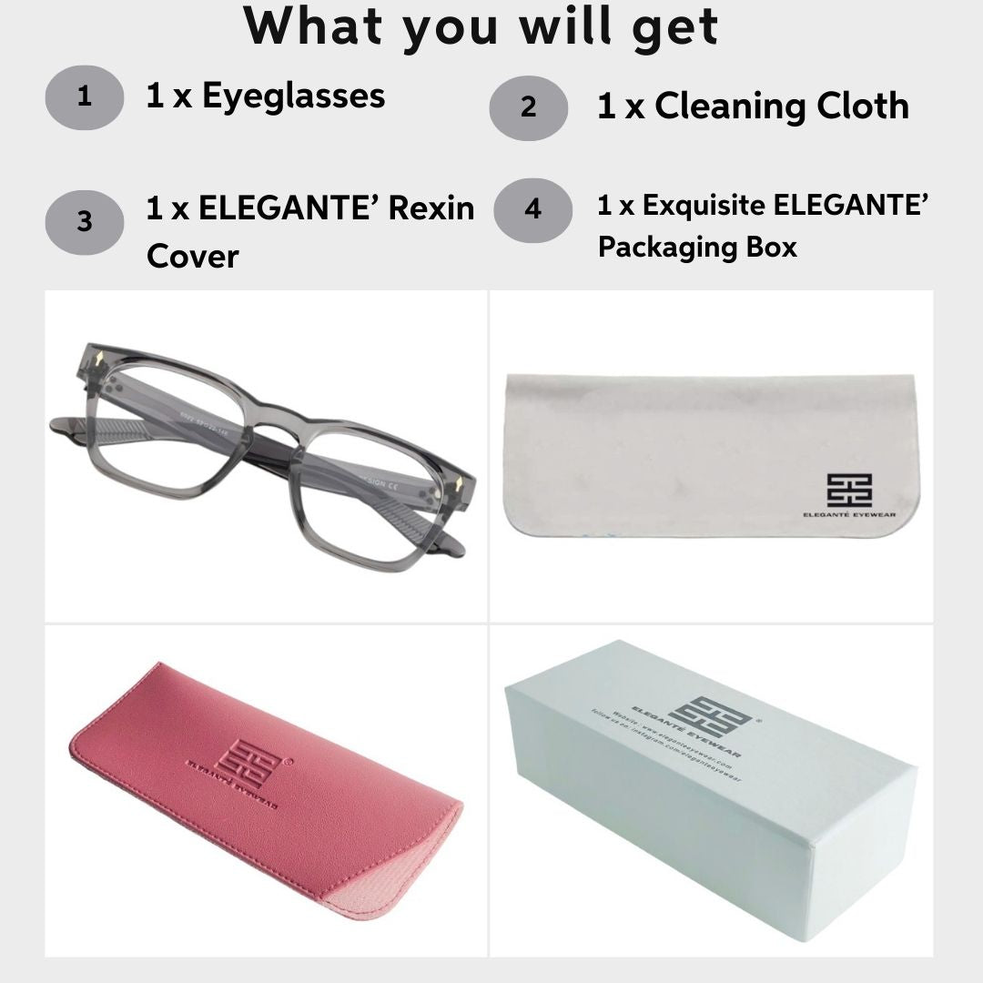 Tuffy Computer Anti Blue Light Glasses Hexagonal Grey _6