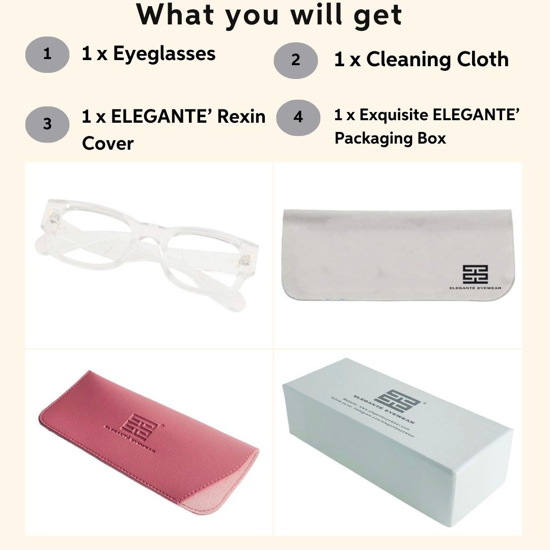 Tuffy Computer Anti Blue Light Glasses Narrow Rectangular Transparent _6