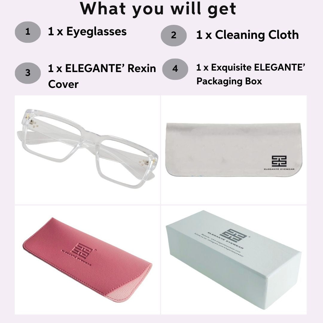 Tuffy Computer Anti Blue Light Glasses Rectangular Transparent _6