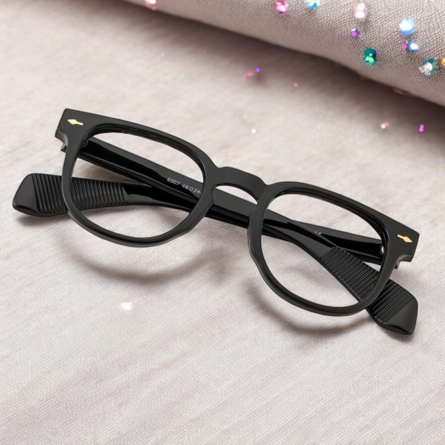 Tuffy Computer Anti Blue Light Glasses Round Shine Black _4