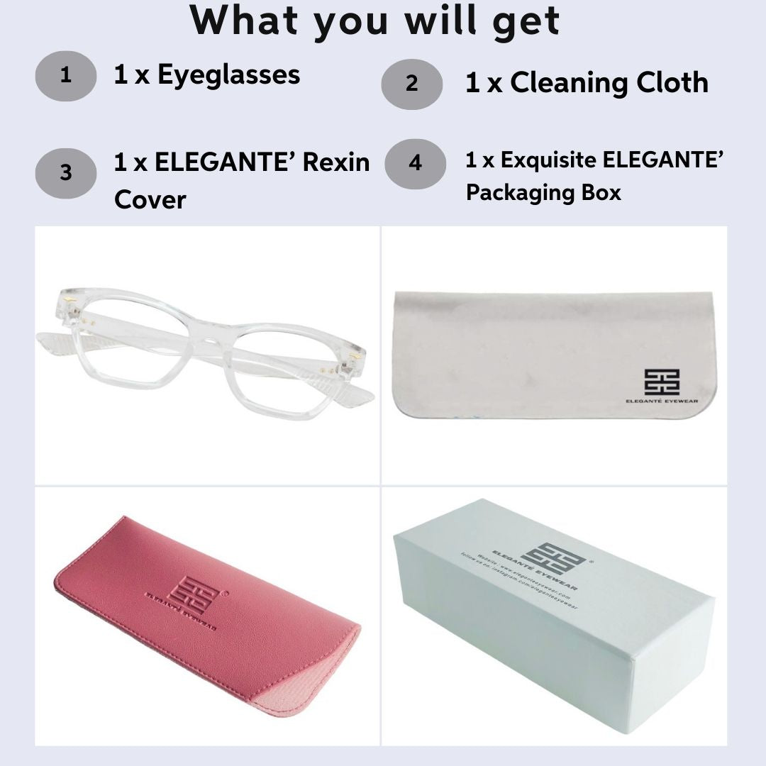 Tuffy Computer Anti Blue Light Glasses for Women Cateye Transparent _6