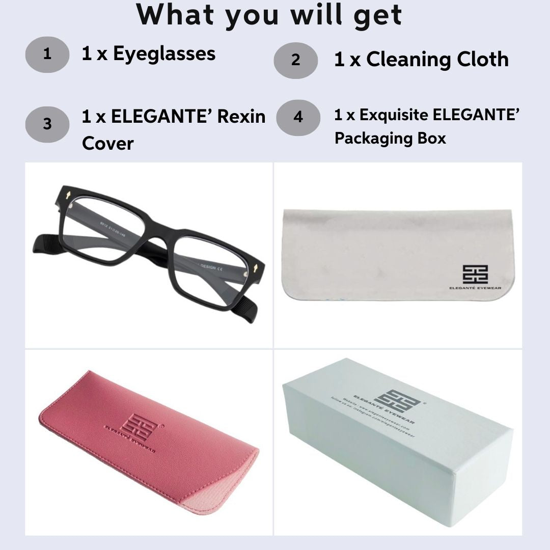 Tuffy Computer Blue Light Filter Glasses Rectangle Matte Black _6