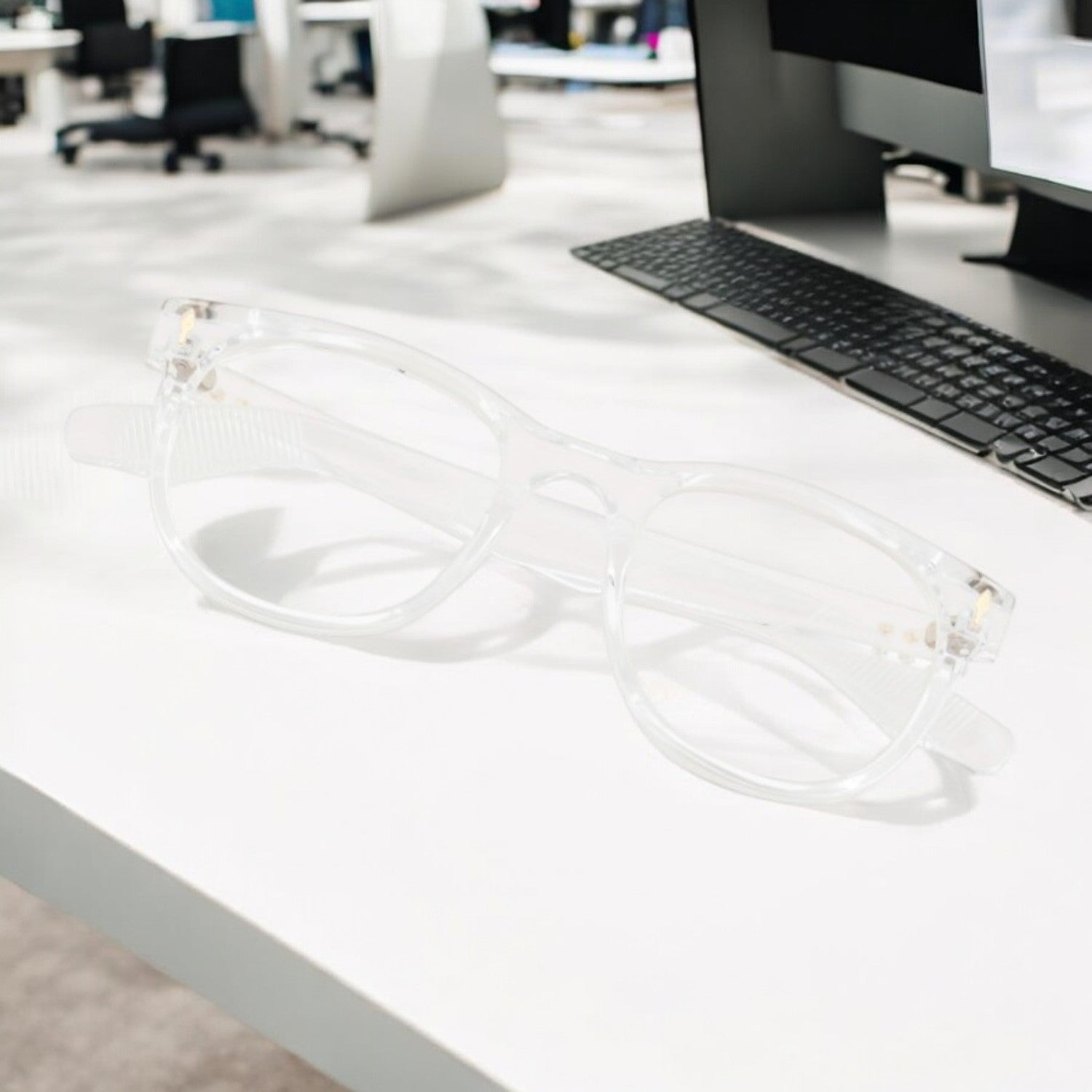 Tuffy Computer Blue Light Filter Glasses Square Transparent _5