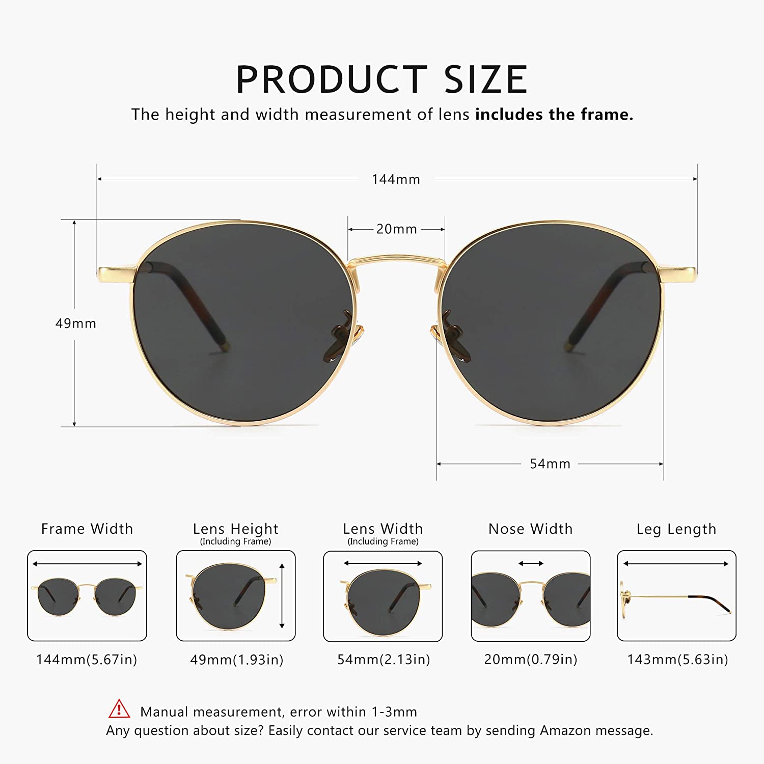 Vintage Ponderable Black Round Sunglasses