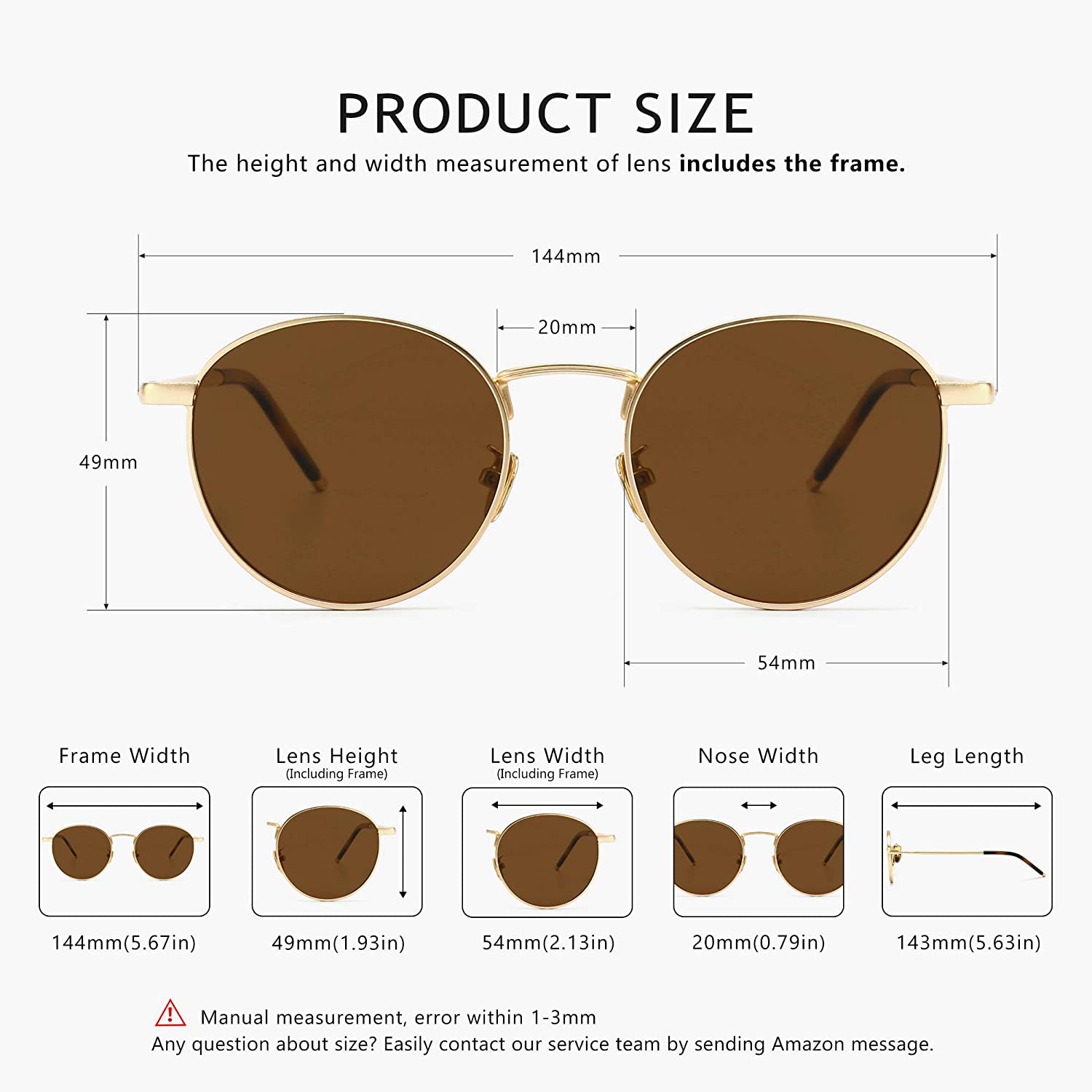 Vintage Ponderable Brown Round Sunglasses