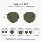 Vintage Ponderable Green Round Sunglasses