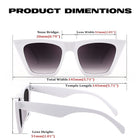 Cat Eye Square White Women Trendy Sunglasses