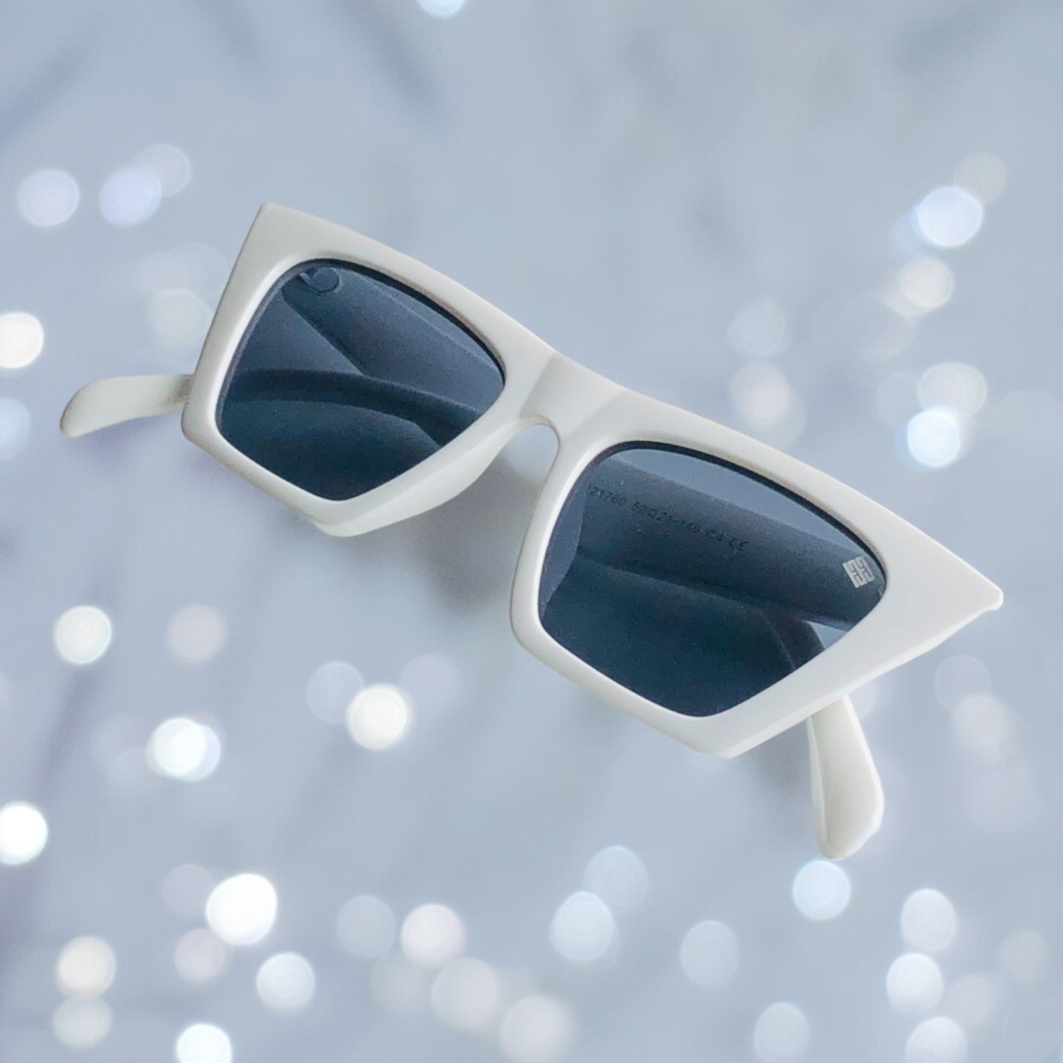 Cat Eye Square White Women Trendy Sunglasses