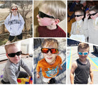 Unbreakable and Flexible Pink Blue Kids Polarized Sports Sunglasses