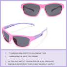 Unbreakable and Flexible Pink Blue Kids Polarized Sports Sunglasses