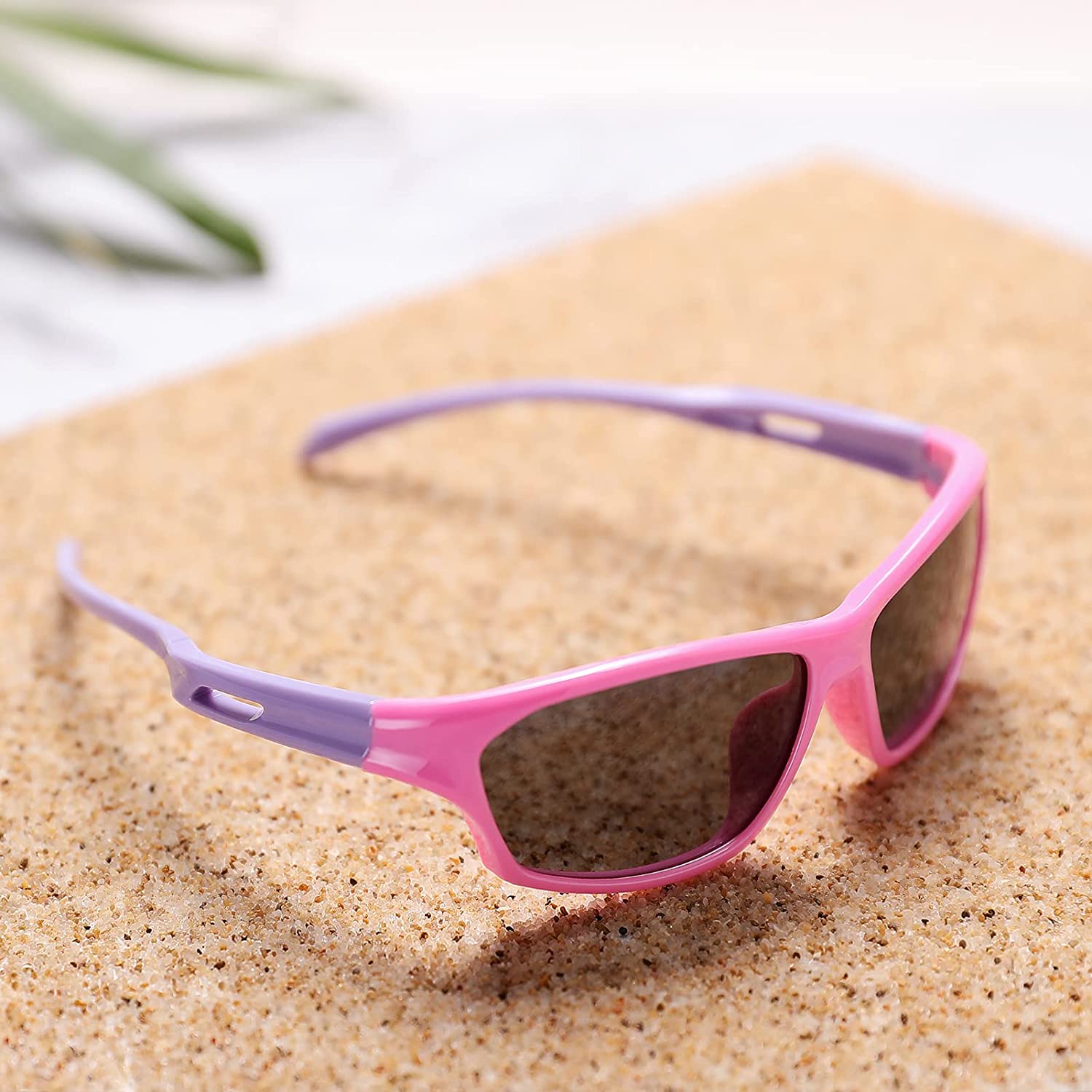 Unbreakable and Flexible Pink Blue Kids Polarized Sports Sunglasses