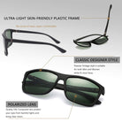 State Classic Polarized Green Wayfarer Sunglasses
