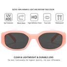 Trendy Irregular Vintage Pink Rect angular Sunglasses