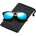 TPEE Rubber Unbreakable Blue Square Sunglasses for Kids