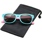 TPEE Rubber Unbreakable Pink Square Sunglasses for Kids