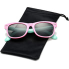 TPEE Rubber Unbreakable Green Square Sunglasses for Kids