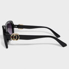 Barbella Black Oversized Sunglasses for Women _3