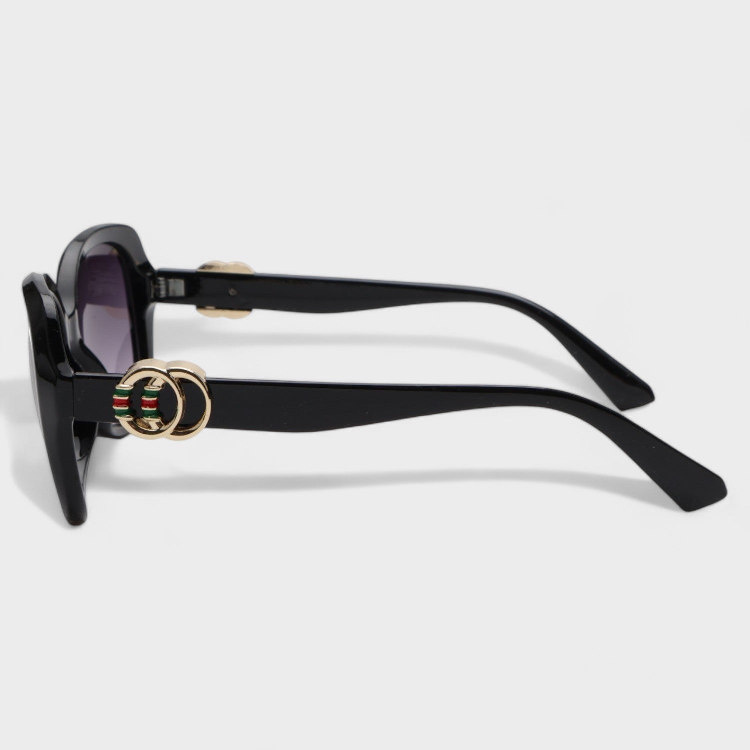 Barbella Black Oversized Sunglasses for Women _3