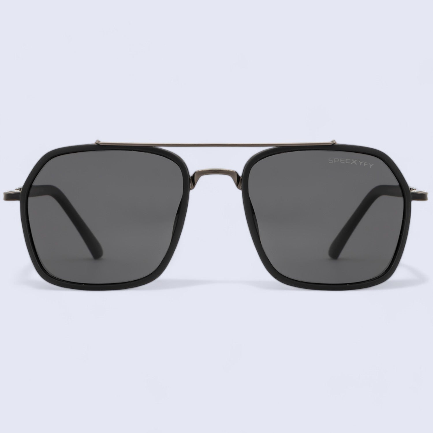 Geoglam Hexagonal Sunglasses Polarized Black _1