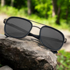 Geoglam Square Sunglasses Polarized Black _5