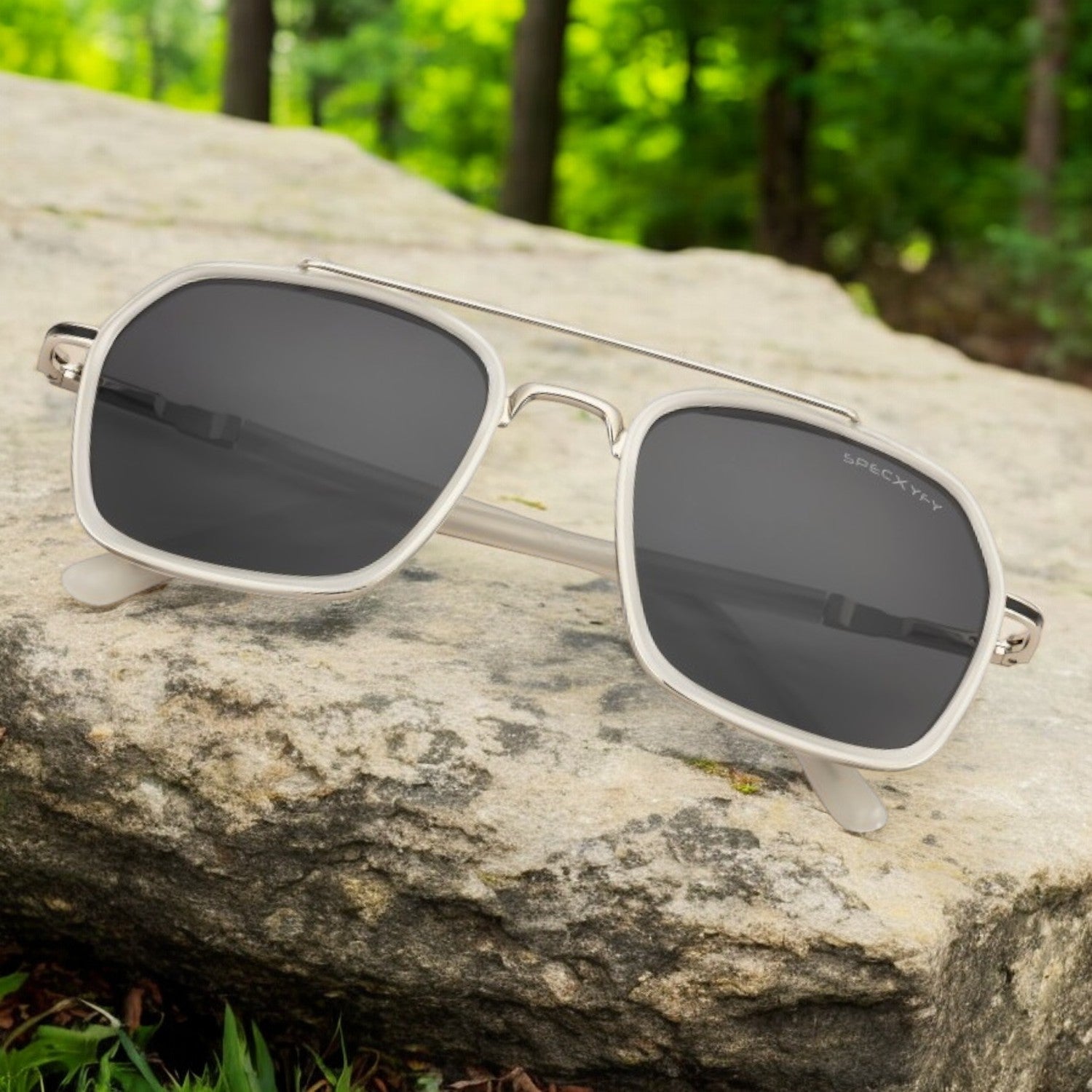 Geoglam Hexagonal Sunglasses Polarized Transparent _4