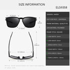 Ozora Polarized Transparent Grey Wayfarer Sunglasses