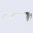 Marquee Metal Core Rectangle Sunglasses Polarized White Blue _2