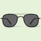 Modern Dapper Square Sunglasses Polarized Black _1