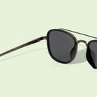 Modern Dapper Square Sunglasses Polarized Black _4