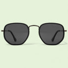 Modern Dapper Hexagonal Sunglasses Polarized Black _1