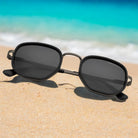 Modern Dapper Hexagonal Sunglasses Polarized Black _4