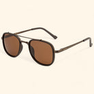 Modern Dapper Square Sunglasses Polarized Brown _3