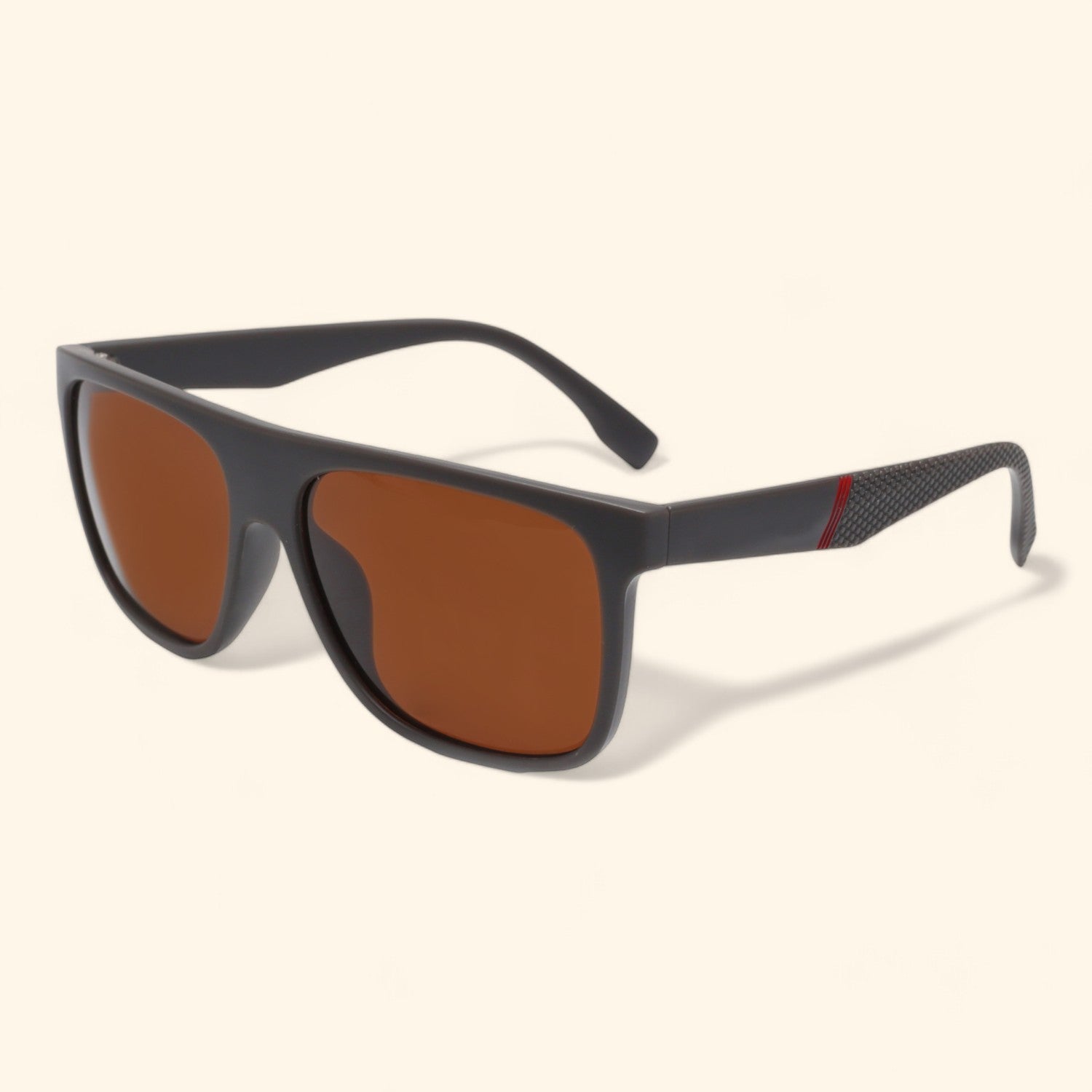 Polar Classic Retro Brown Square Polarized Sunglasses _2